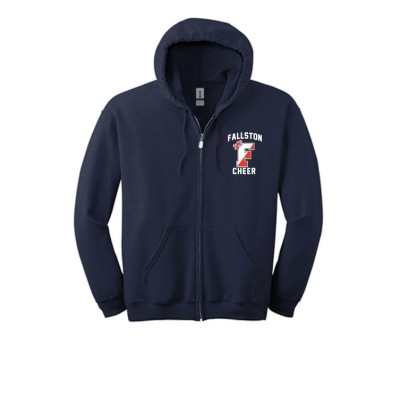 Fallston Cougars navy pompom full zip hooded sweatshirt Fallston Cougars navy pompom full zip hooded sweatshirt