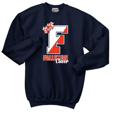 Cougars navy crew neck pompom sweatshirt cursive
