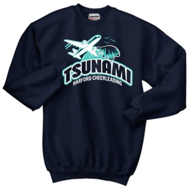 *Harford Cheerleading crew neck sweatshirt Tsunami