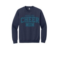 *Harford Cheerleading CHEER MOM teal rhinestone crew neck sweatshirt