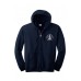 Harford Cheerleading full zip navy anchor hooded sweatshirt