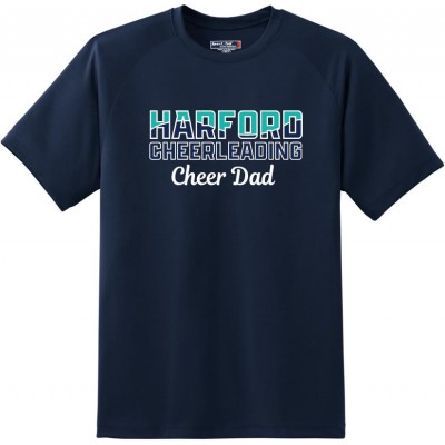 Harford Cheerleading navy 11 inch "Cheer Dad" tee