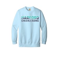 *Harford Cheerleading crew neck fleece (heavy weight light blue)