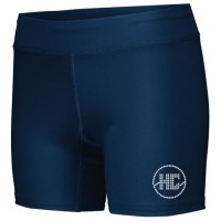 *Harford Cheerleading spandex 4 inch inseam spandex short with RHINESTONE logo 
