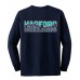 Harford Cheerleading navy 11 inch logo long sleeve  (front and back design)