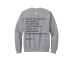 St. Paul's Lutheran School gray crew neck sweatshirt- Isaiah 41:10 on back