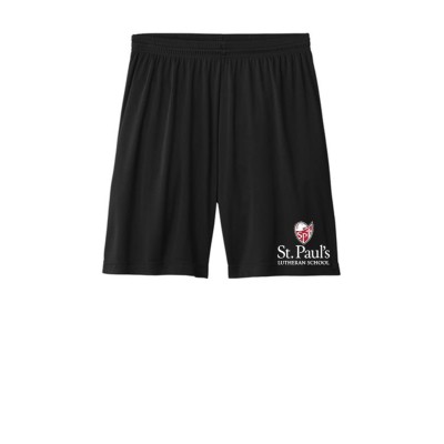 *St. Paul's Lutheran School black embroidered athletic short (Adult))