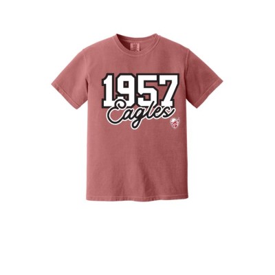 St. Paul's Lutheran School 1957 heavy weight comfort color tee-crimson