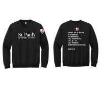 St. Paul's Lutheran School black crew neck sweatshirt-  Isaiah 41:10 on back St. Paul's Lutheran School black crew neck sweatshirt-  Isaiah 41:10 on back