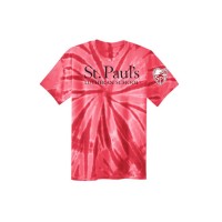 St. Paul's Lutheran School red tie dye t-shirt