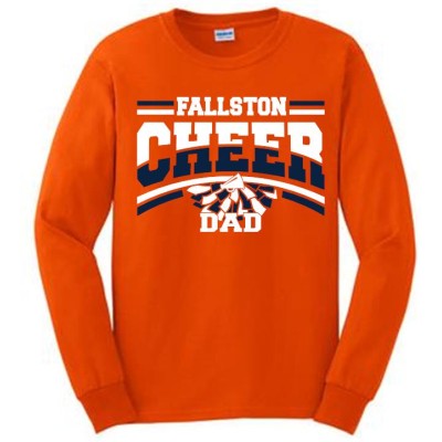  Fallston Cheer Dad orange long sleeve tee